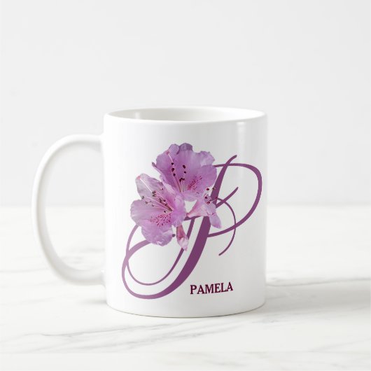 Pamela hübsch rosa Rosa Blütenblüte Kaffeetasse (Links)