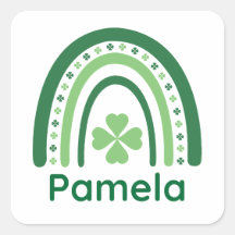 Pamela Name Clover Boho Rainbow