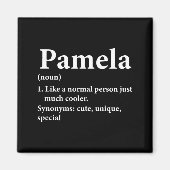 Pamela Name Definition Funny D  Magnet (Vorne)