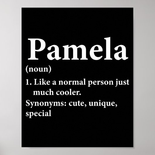 Pamela Name Definition Funny D Poster (Vorne)