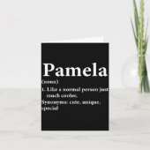Pamela Name Definition Lustige D Karte (Vorderseite)