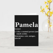 Pamela Name Definition Lustige D  Karte (Gelbe Blume)