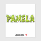 Pamela Name Kiwi Design Aufkleber Sticker (Blatt)
