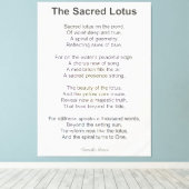 Pamela Storch - Das heilige Lotus-Gedicht Leinwanddruck (Insitu (Holzboden))
