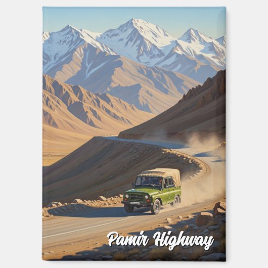 Pamir-Highway Tadschikistan Reise  Magnet (Vorderseite)