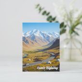 Pamir Highway Tadschikistan Travel Postkarte (Stehend Vorderseite)