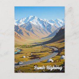 Pamir Highway Tadschikistan Travel Postkarte