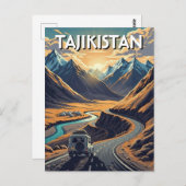 Pamir Highway Tajikistan Travel Postkarte (Vorne/Hinten)