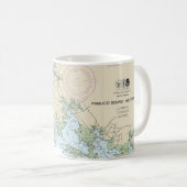 Pamlico Sound Western Part Nautical Chart 11548 Kaffeetasse (VorderseiteRechts)
