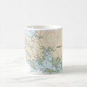 Pamlico Sound Western Part Nautical Chart 11548 Kaffeetasse (Mittel)