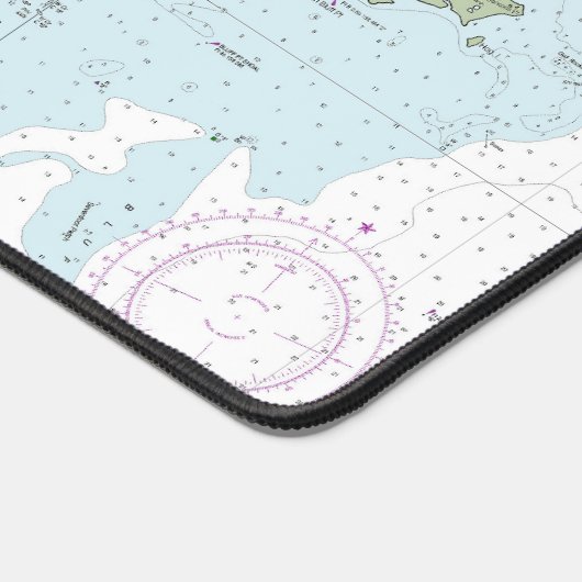 Pamlico Sound Western Part Nautical Chart 11548 Schreibtischunterlage (Ecke)