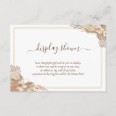 Pampa Grass Display Bridal Polterabend Enclosur Begleitkarte (Vorderseite)