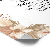 Pampa Grass Setzen Sie ein Ring-Brautparty-Spielze Poster (Ecke)