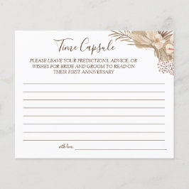 Pampa Grass Time Kapsel Hochzeitskarte Flyer