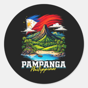 Pampanga Philippinen Souvenir Philippinische Flagg Runder Aufkleber