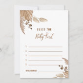 Pampas Baby Shower Raten Sie die Babynahrung Antwo Einladung (Vorderseite)