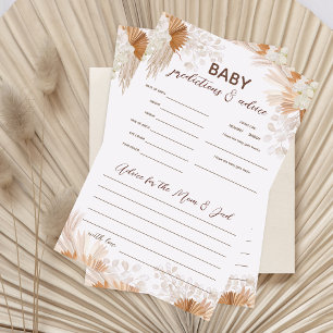 Pampas Baby Vorhersagen & Rat Baby Shower Spiel Flyer