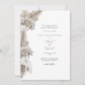 Pampas Beige beide Sets Eltern Hochzeit II Einladung (Vorderseite)