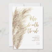 Pampas, bevor sie das Brautparty Aisle geht Einladung (Vorderseite)