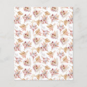 Pampas Blume Rose Gold Budget Hochzeitseinladung (Rückseite)