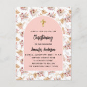 Pampas-Blume weiden Rose Einladungspostkarte (Vorderseite)