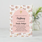 Pampas-Blume weiden Rose Gold pink Luxus Einladung (Stehend Vorderseite)