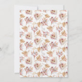 Pampas-Blume weiden Rose Gold pink Luxus Einladung (Rückseite)