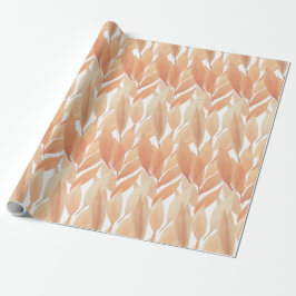 Pampas Blush Foliage Aquarelltöne Geschenkpapier