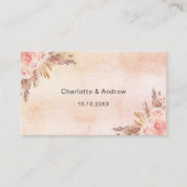 Pampas blush Hochzeitsreaktion Website QR Code UAW Begleitkarte (Vorderseite)