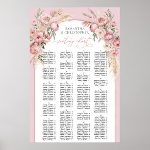 Pampas boho arch Alphabetisch Poster