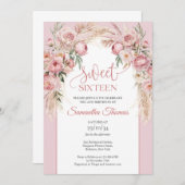 Pampas boho arch eucalyptus einladung (Vorne/Hinten)