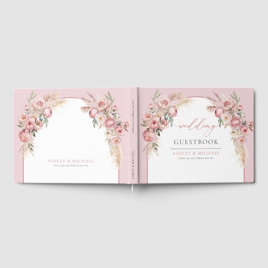 Pampas boho arch eucalyptus gästebuch (Voll)