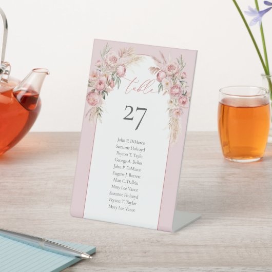 Pampas boho arch eucalyptus sockelschild (In SItu)