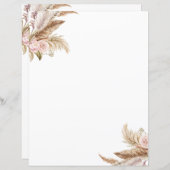 Pampas Boho Papier für Blumengestationery (Vorne/Hinten)