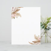 Pampas Boho Papier für Blumengestationery (Stehend Vorderseite)
