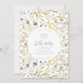 Pampas Boho Wildblume Beach Hello Baby Dusche Einladung (Vorderseite)