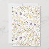 Pampas Boho Wildblume Beach Hello Baby Dusche Einladung (Rückseite)