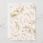 Pampas Boho Wildblume Botanical Hello Baby Dusche Einladung (Rückseite)