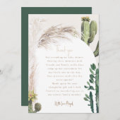 Pampas Cactus Baby Shower Vielen Dank Dankeskarte (Vorne/Hinten)