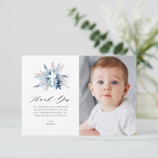 Pampas erste kommunale Foto danke Karte (Stehend Vorderseite)