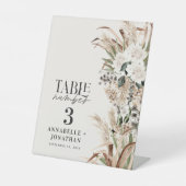 Pampas eucalyptus Tischnummer Sockelschild (Vorderseite)