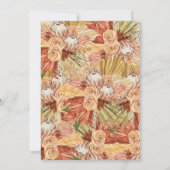 Pampas Floral Fall Baby Dusche Einladung (Rückseite)