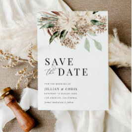 Pampas floral Salbei Save the Date Karte