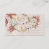 Pampas Florist Grass Floral Tropischer Dschungel Visitenkarte (Rückseite)