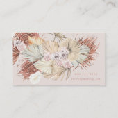 Pampas Florist Terracotta Coral Wüste Premium Visitenkarte (Rückseite)
