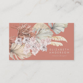 Pampas Florist Terracotta Coral Wüste Premium Visitenkarte