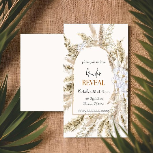 Pampas-Gender-Aufdeckung Einladung