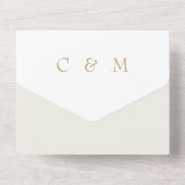 Pampas getrocknete Blume Keine Eltern Hochzeit All In One Einladung (Rückseite)