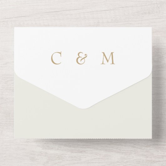 Pampas getrocknete Blume Keine Eltern Hochzeit All In One Einladung (Rückseite)