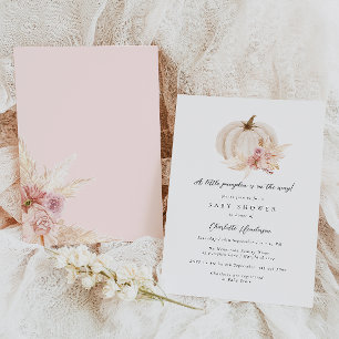 Pampas getrocknete Blumenkürbis Kinderdusche Einladung